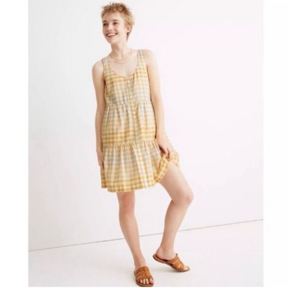 Madewell tiered‎ mini dress M - Picture 1 of 7